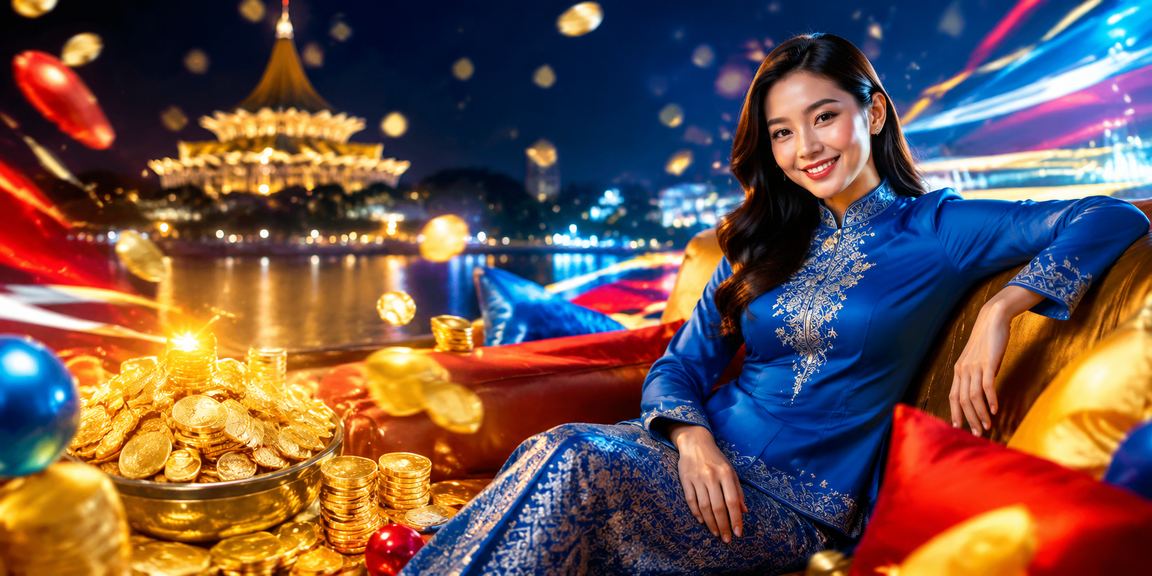 Pemain meneroka pilihan slot jackpot di easywin77 di Kuching dengan gaya Baju Kurung
